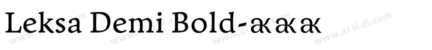Leksa Demi Bold字体转换